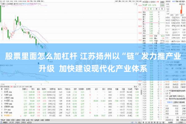 股票里面怎么加杠杆 江苏扬州以“链”发力推产业升级  加快建设现代化产业体系